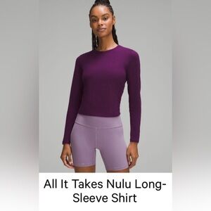 Lululemon All it Takes Long Sleeve NULU top